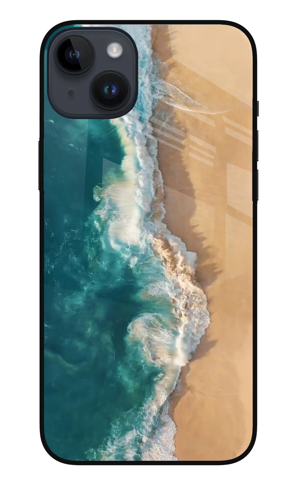 Ocean Beach iPhone 14 Plus Glass Case Back Cover by Casekaro