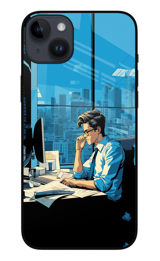 Focused Hustler (AI Generated) iPhone 14 Plus Glass Case