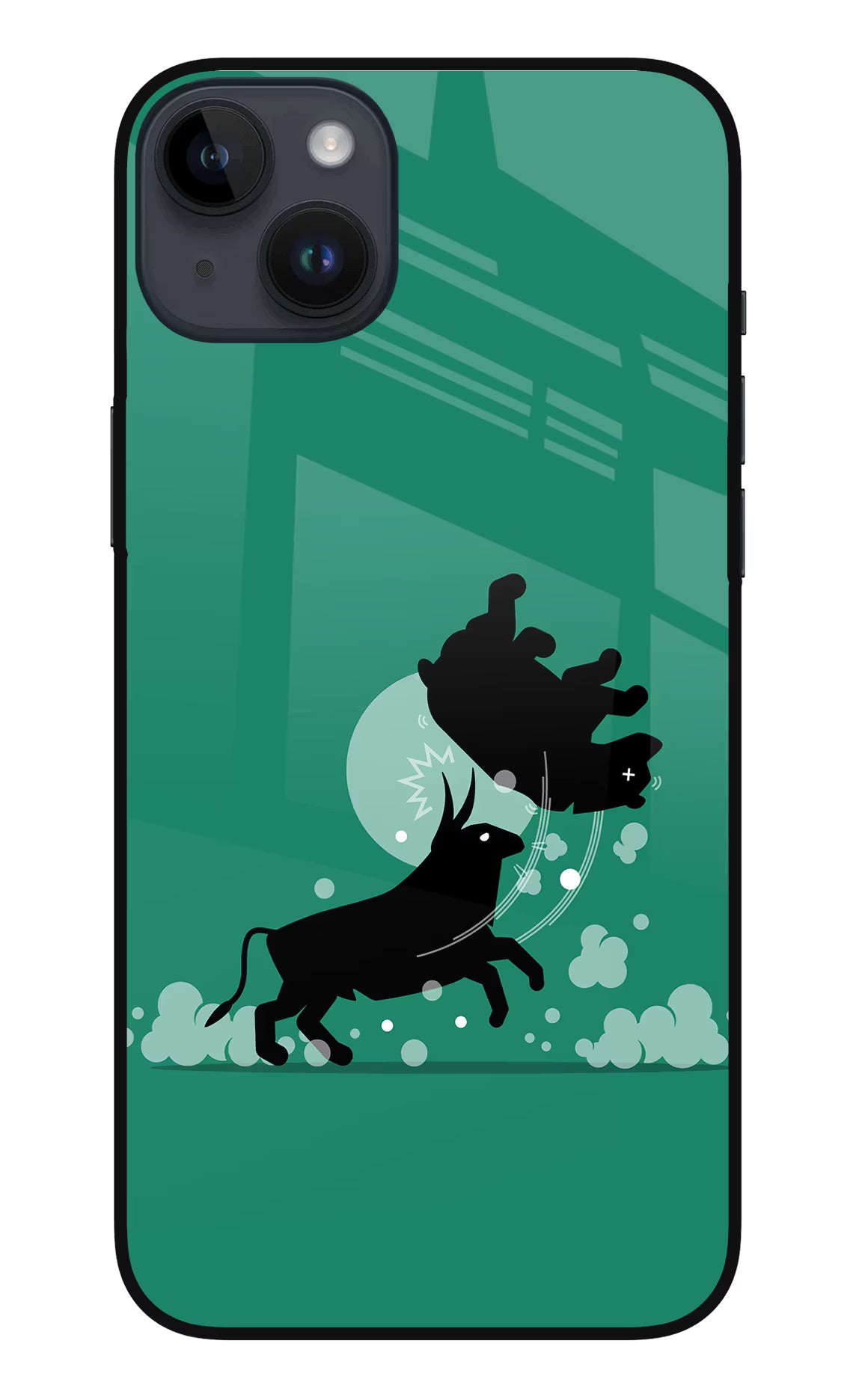 Bull Conqueror iPhone 14 Plus Glass Case Back Cover by Casekaro