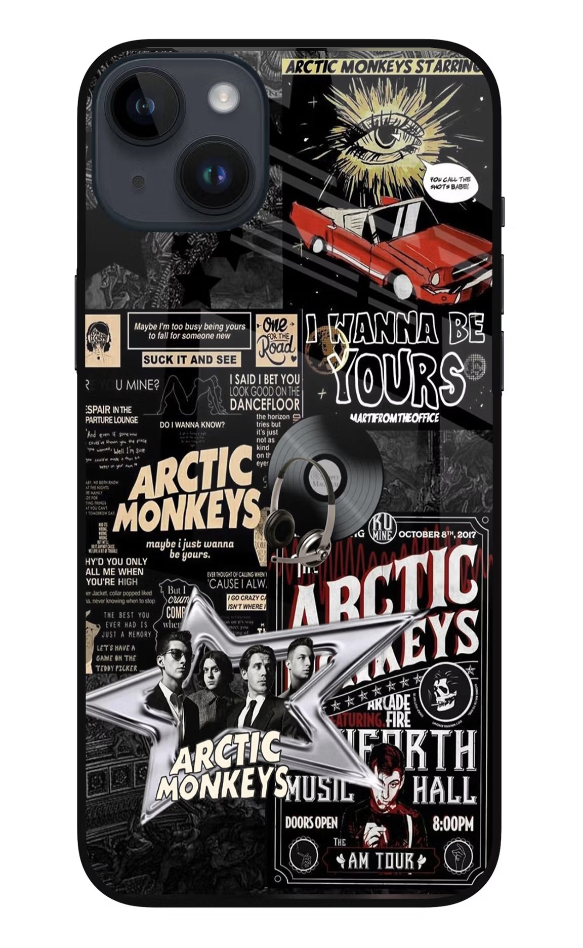 Arctic Monkeys iPhone 14 Plus Glass Case Back Cover by Casekaro