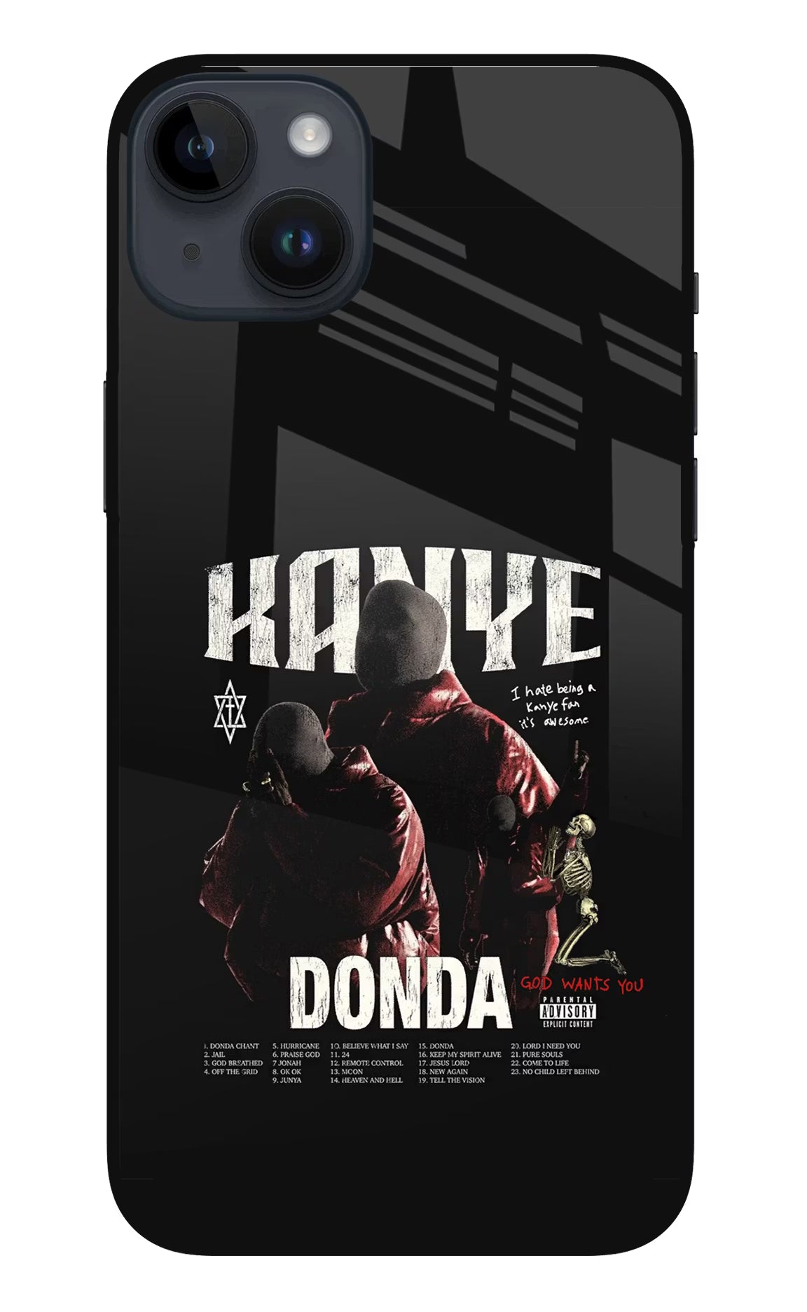 Donda Kanye West iPhone 14 Plus Glass Case Back Cover by Casekaro