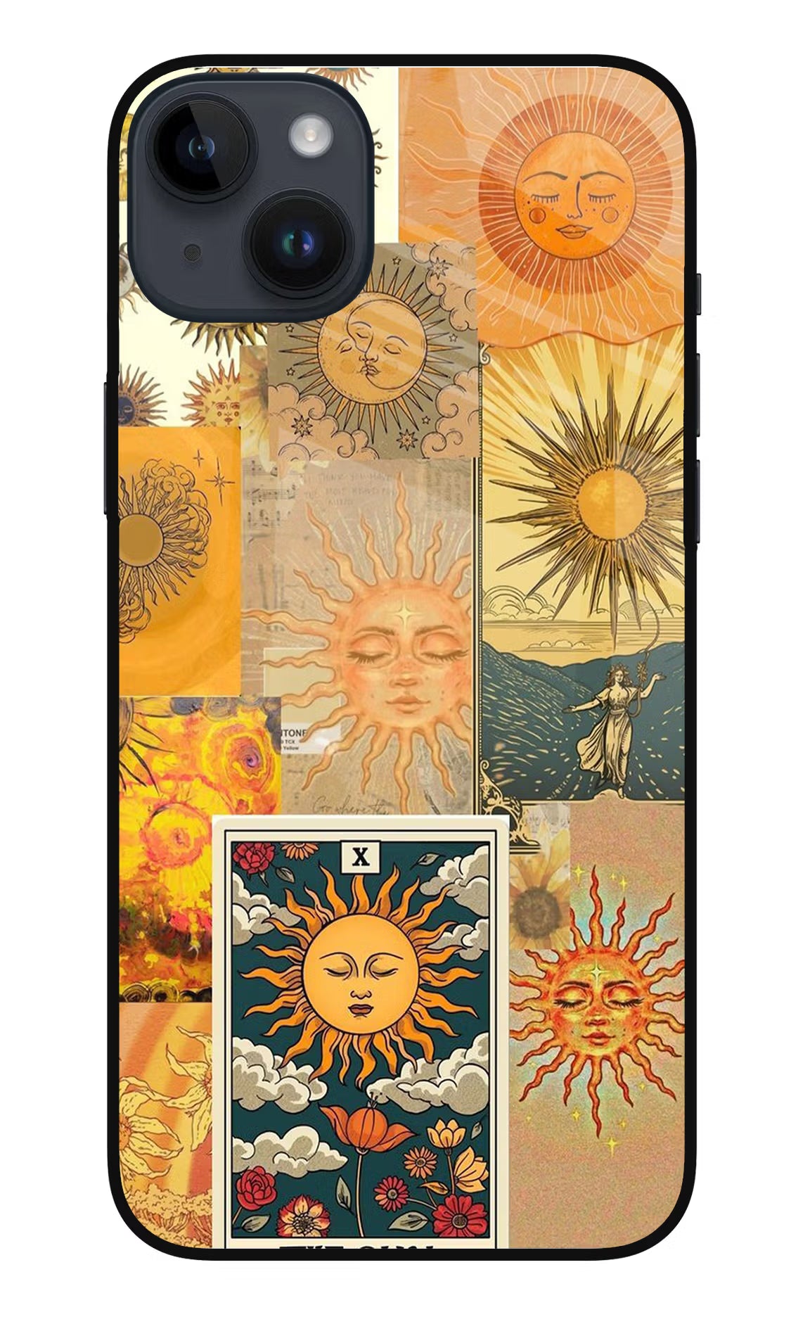 Sun iPhone 14 Plus Glass Case Back Cover by Casekaro