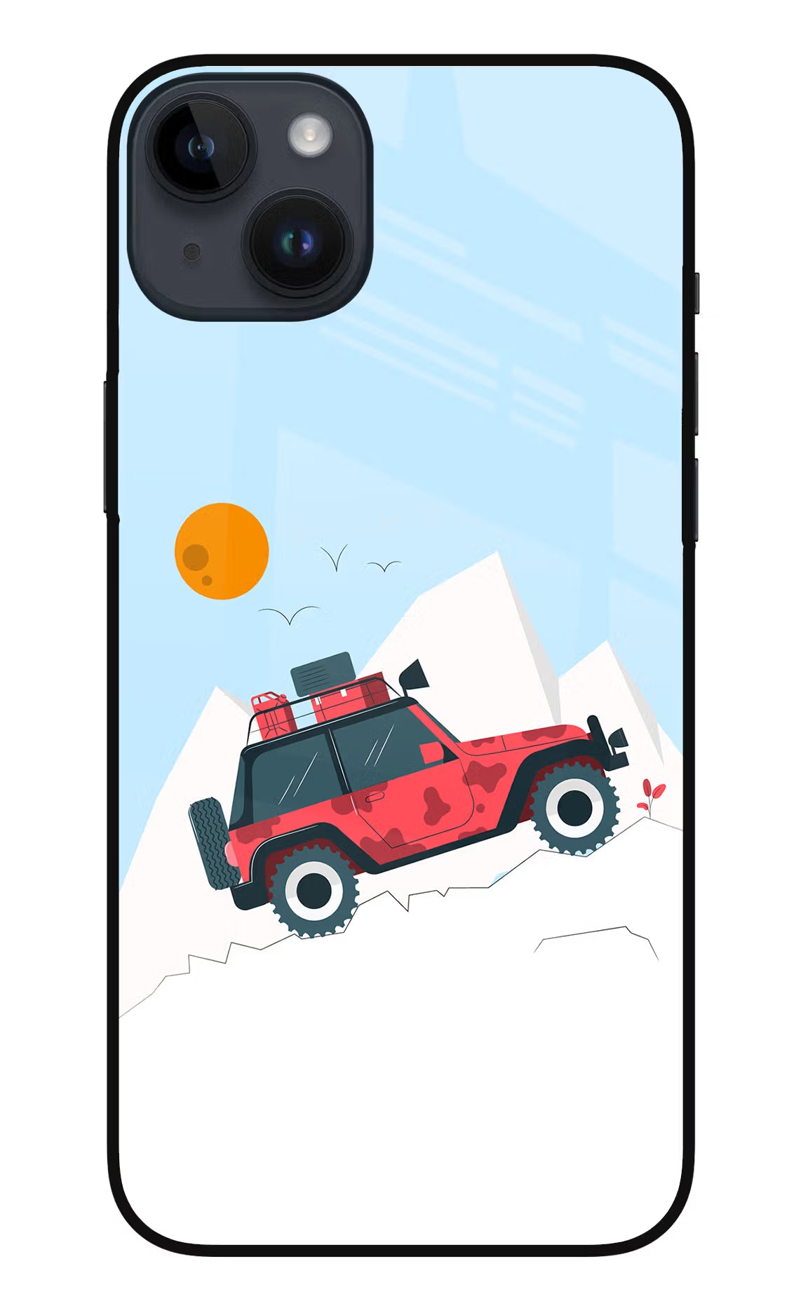 Mountain Trail Beast iPhone 14 Plus Glass Case Back Cover by Casekaro