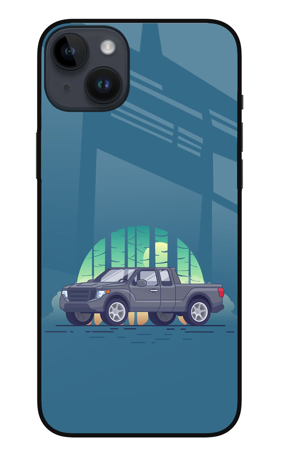 Retro Garage Vibe iPhone 14 Plus Back Cover, Metal case