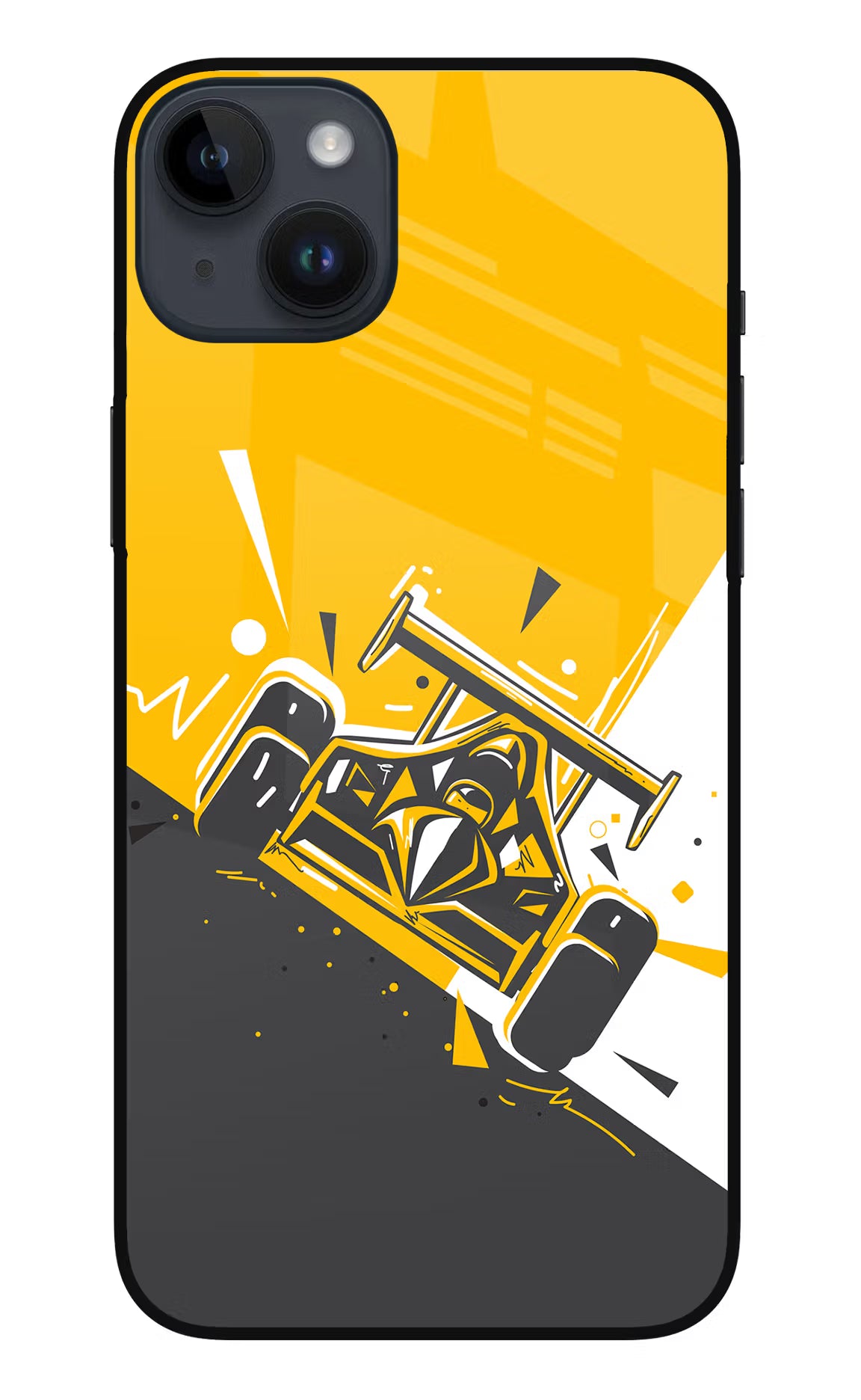 Track King iPhone 14 Plus Glass Case Back Cover by Casekaro