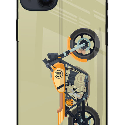 Vertical Speedster iPhone 14 Plus Glass Case Back Cover by Casekaro
