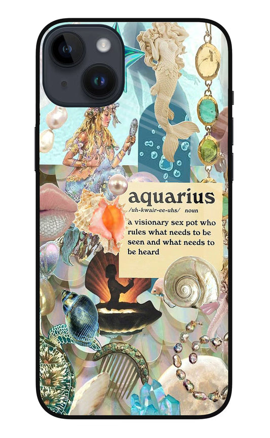 Aquarius Zodiac iPhone 14 Plus Glass Case