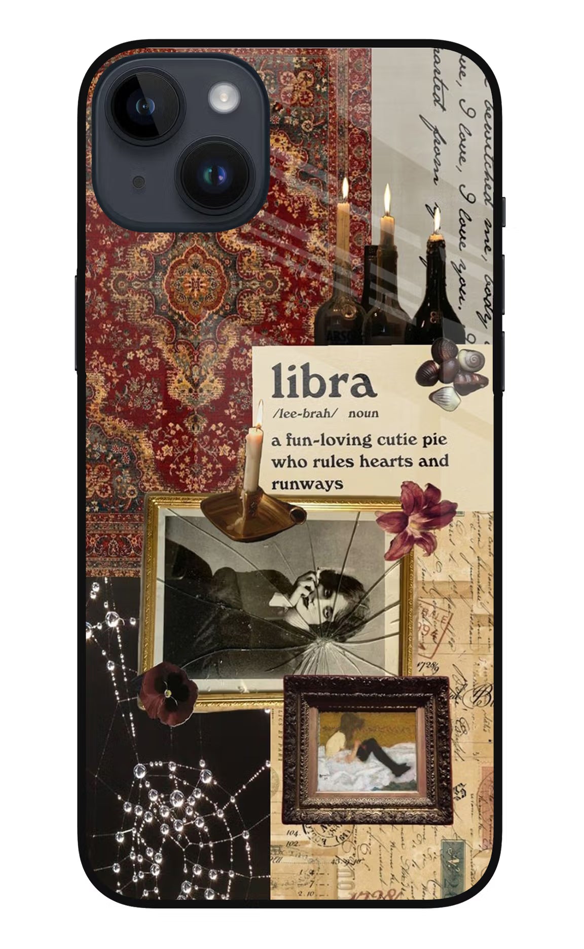Libra Zodiac iPhone 14 Plus Glass Case Back Cover by Casekaro