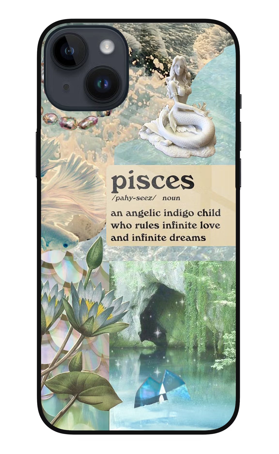 Pisces Zodiac iPhone 14 Plus Glass Case Back Cover by Casekaro