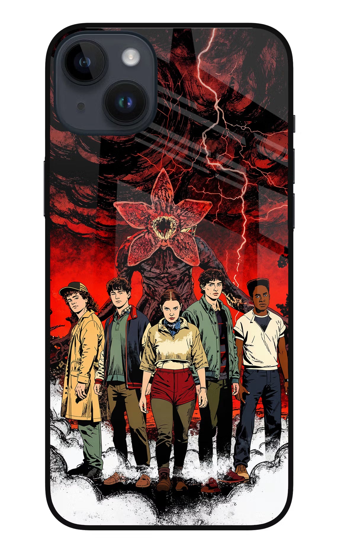 Ordinary Things Characters iPhone 14 Plus Glass Case Back Cover by Casekaro