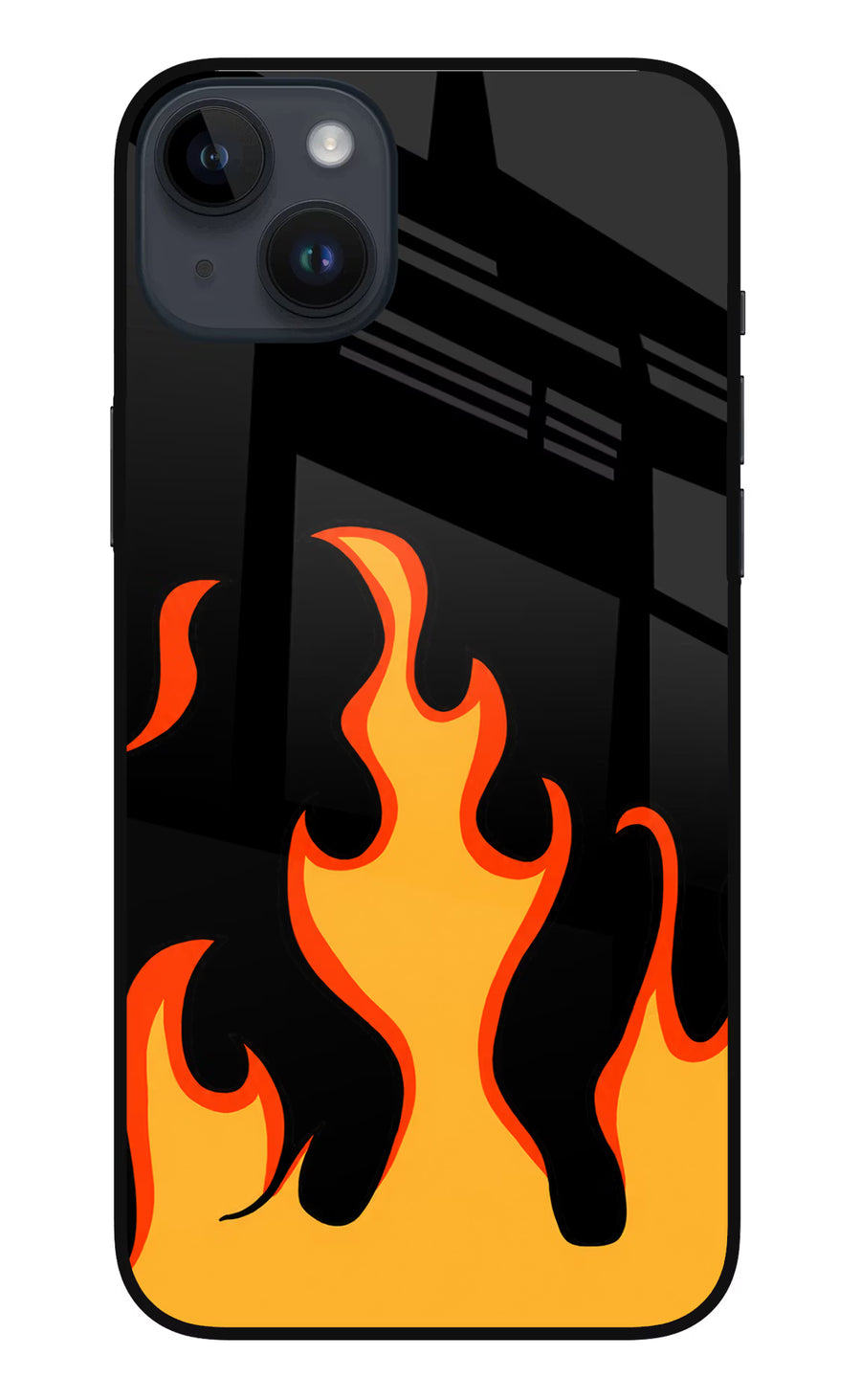 Fired Up – Black iPhone 14 Plus Back Cover, Metal case
