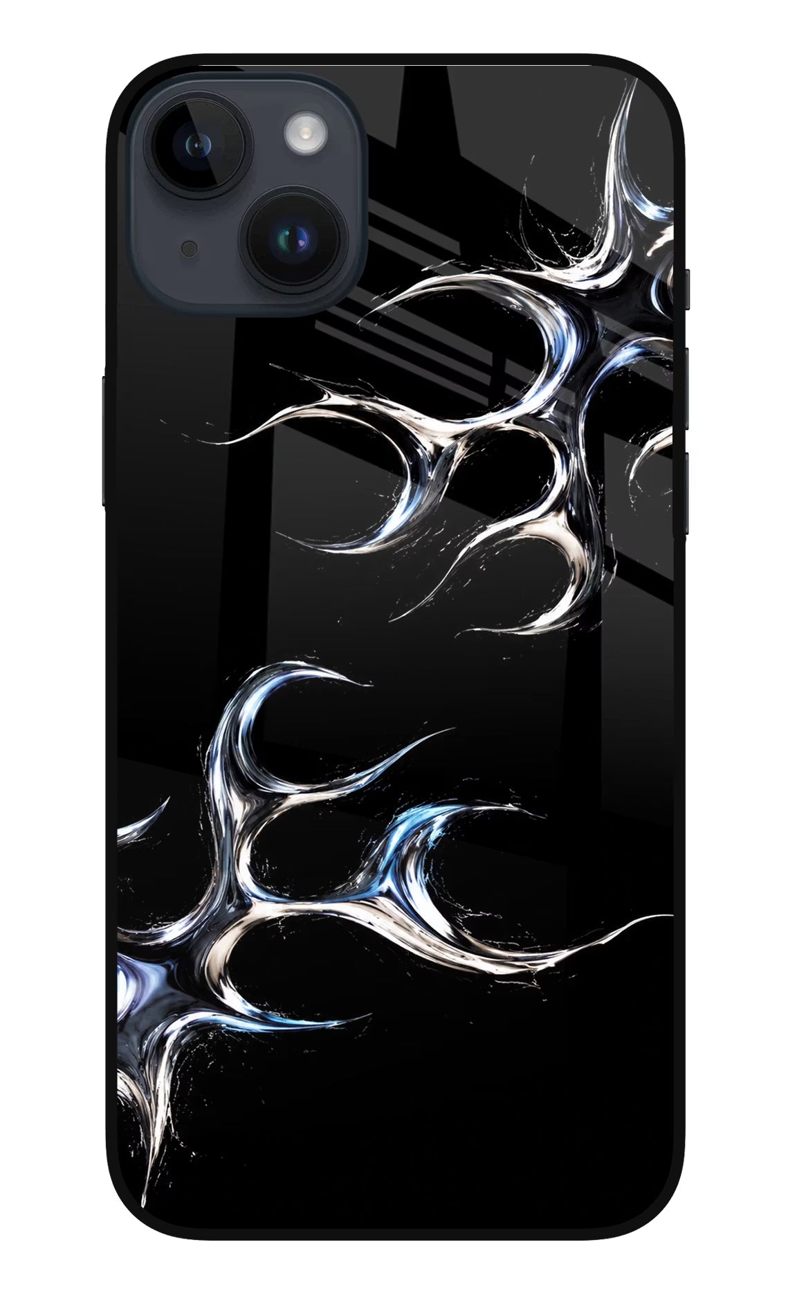 Chrome Tribal iPhone 14 Plus Glass Case