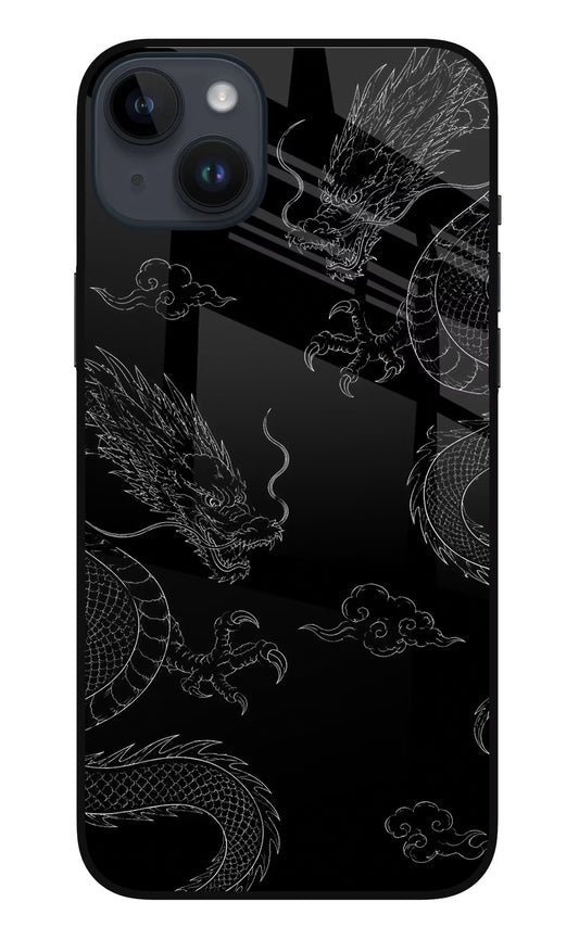 Twin Dragons iPhone 14 Plus Glass Case