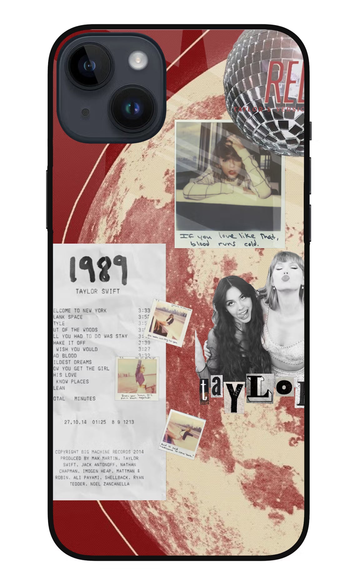 Taylor Swift iPhone 14 Plus Glass Case