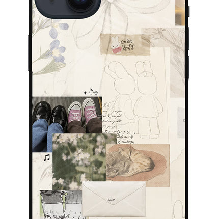 Soft Aesthetic iPhone 14 Plus Glass Case Back Cover by Casekaro