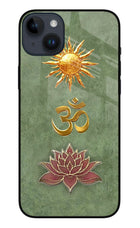 Om & Lotus iPhone 14 Plus Glass Case