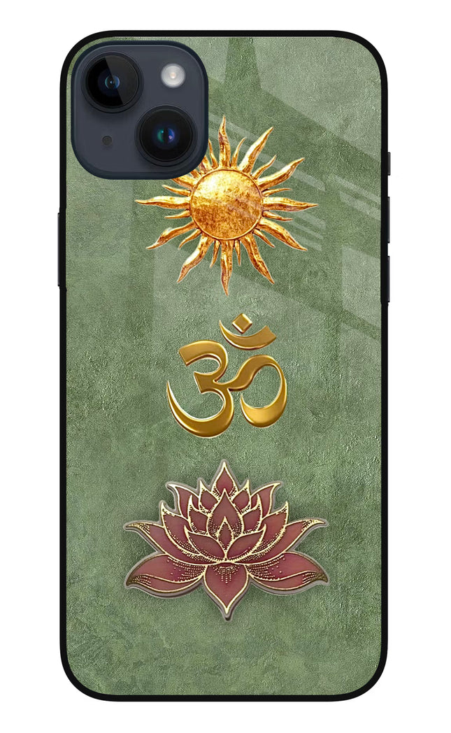 Om & Lotus iPhone 14 Plus Glass Case