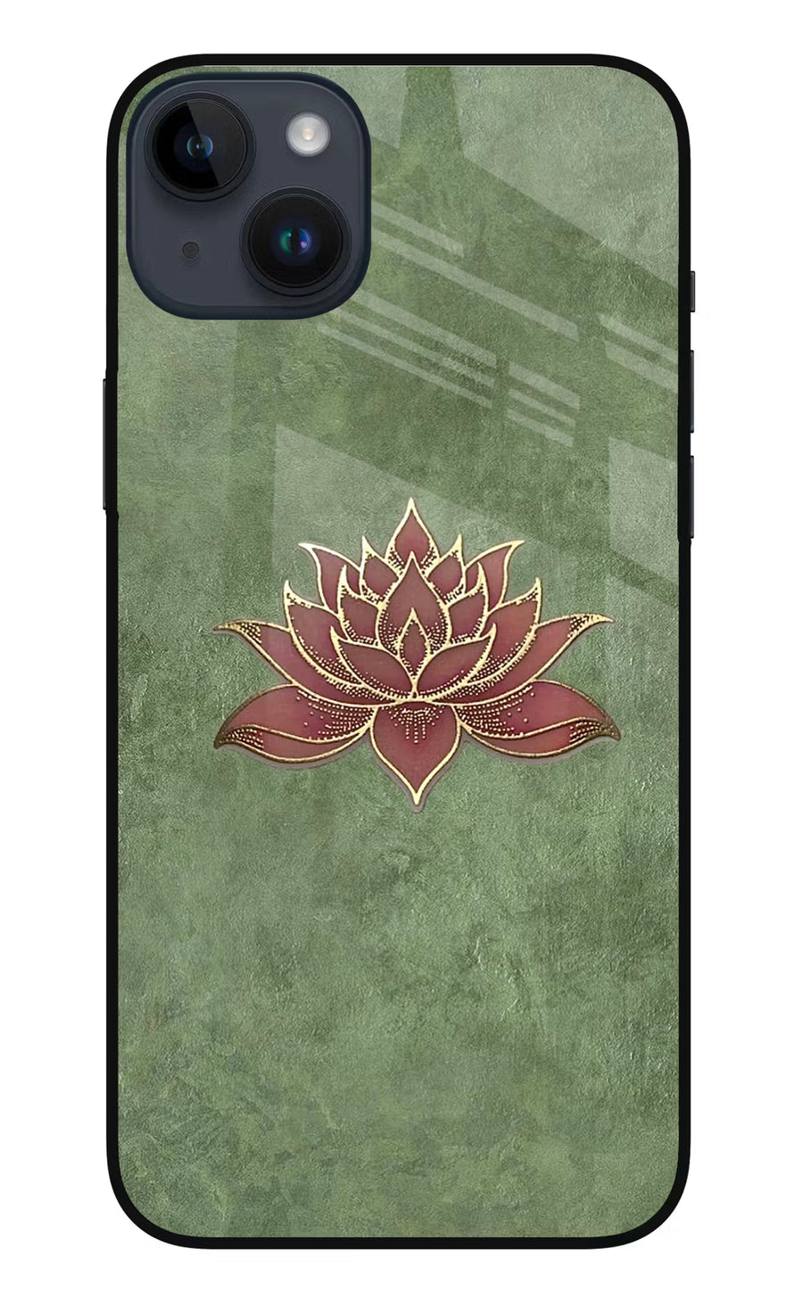 Lotus Grace iPhone 14 Plus Back Cover, Glass case