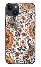 White Mayura iPhone 14 Plus Glass Case