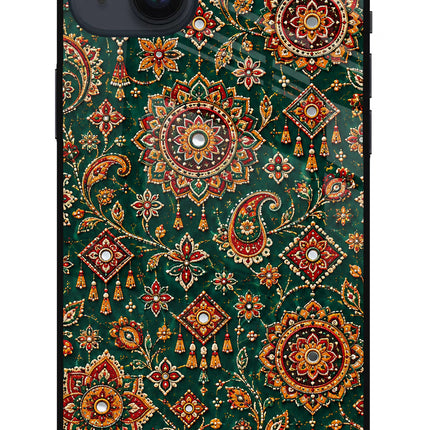 Green Pataka iPhone 14 Plus Glass Case