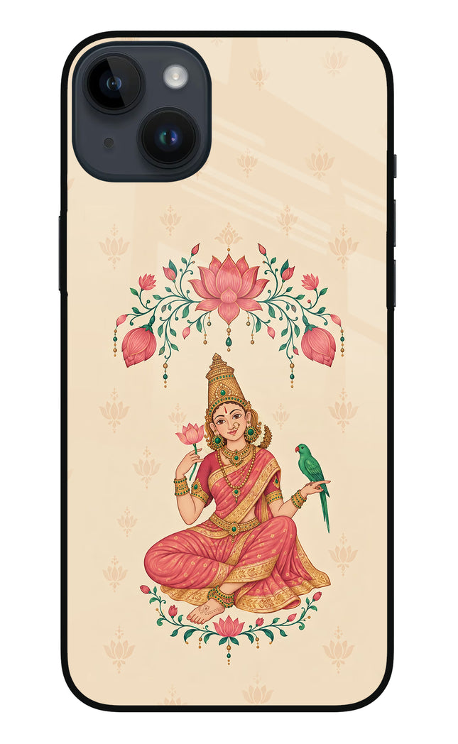 Goddess Lakshmi iPhone 14 Plus Glass Case