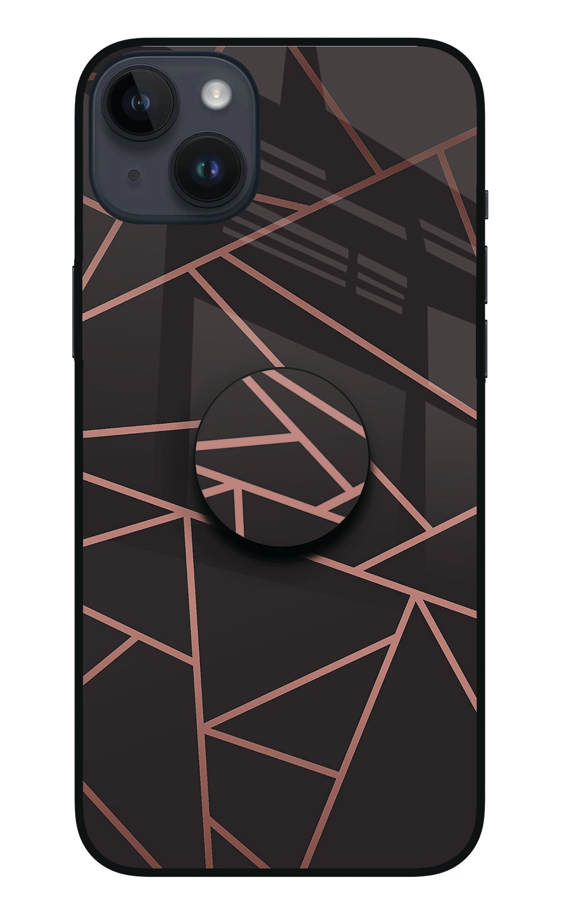 Geometric Pattern iPhone 14 Plus Glass Case