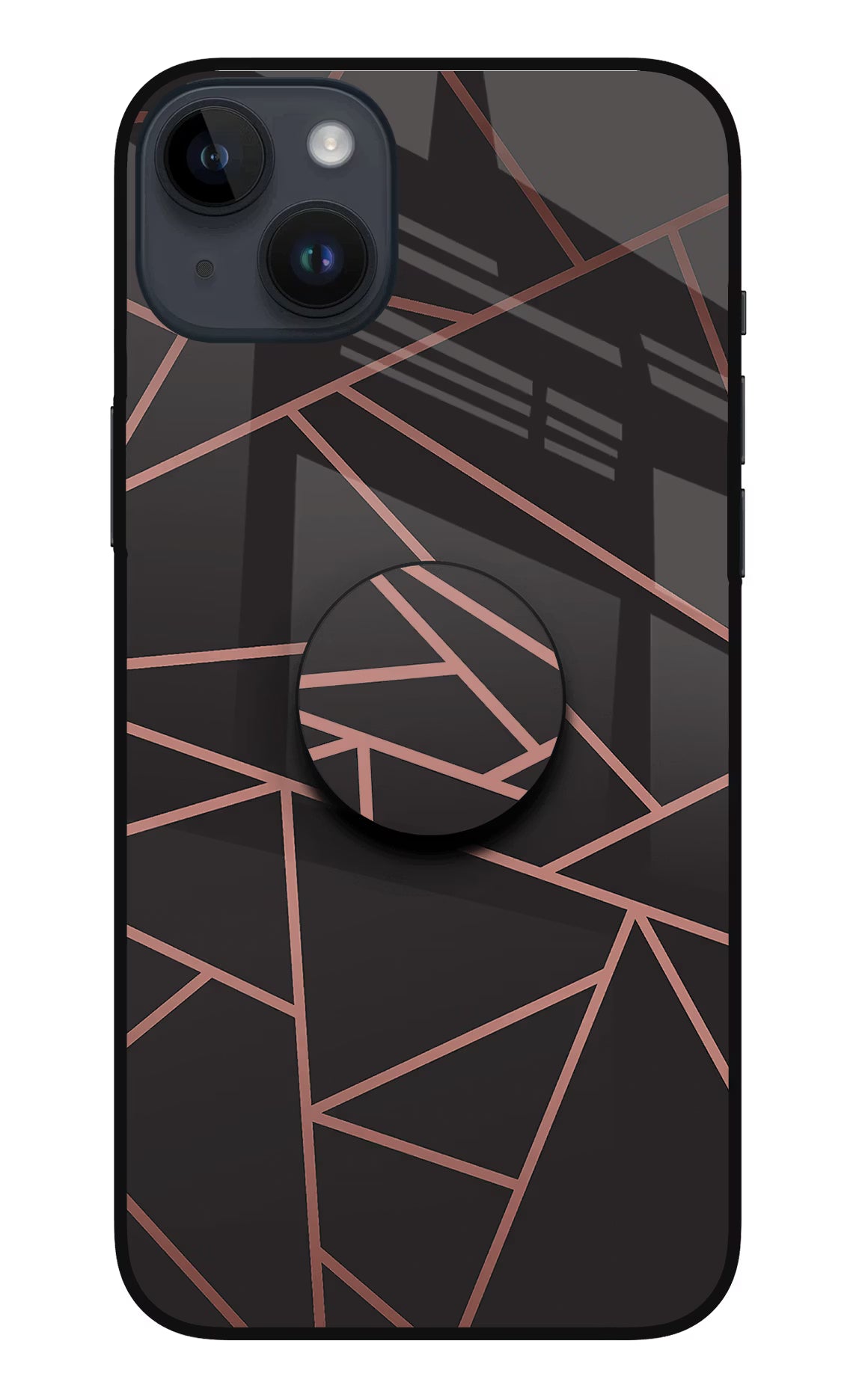 Geometric Pattern iPhone 14 Plus Glass Case