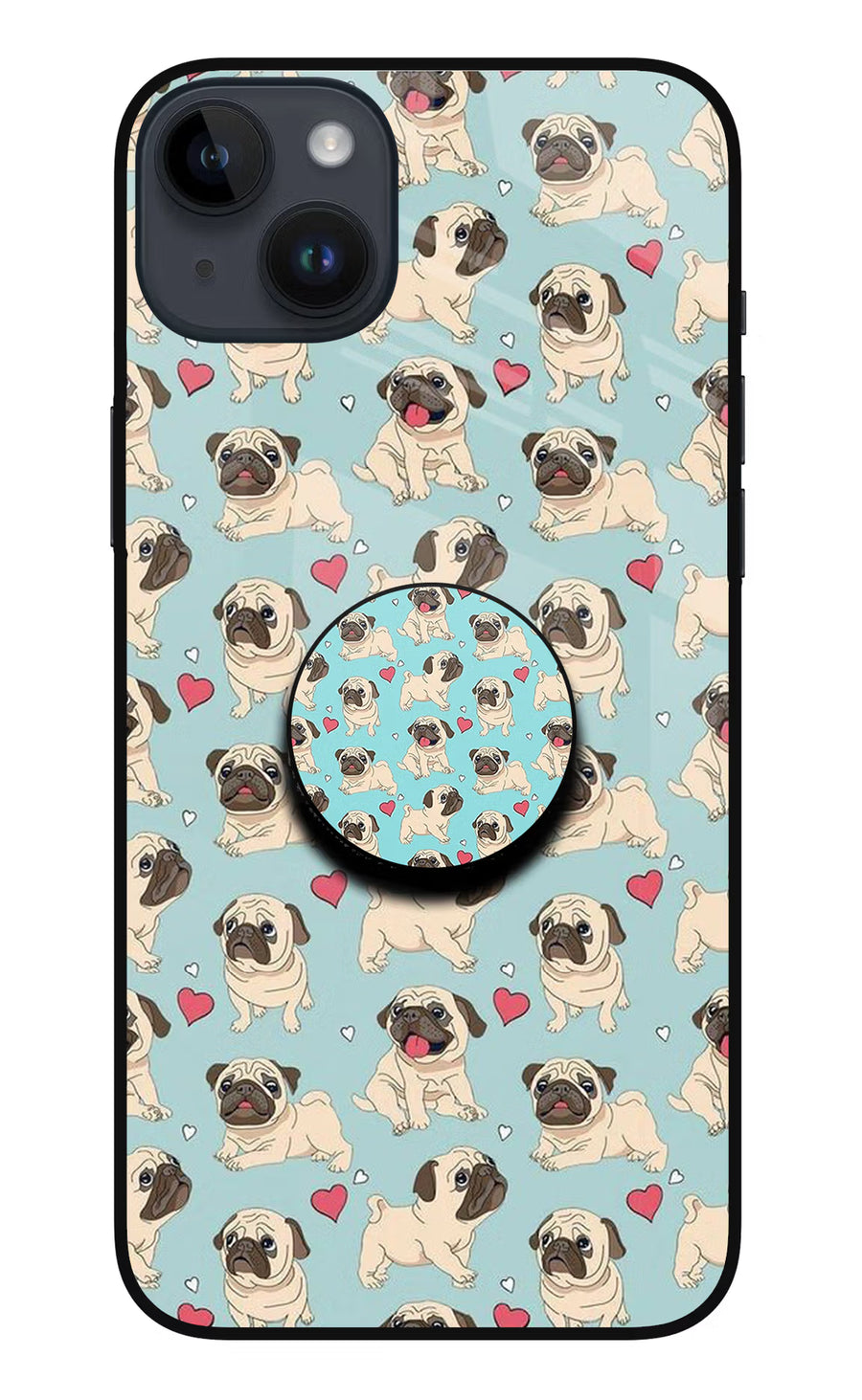 Pug Dog iPhone 14 Plus Pop Case, Metal case