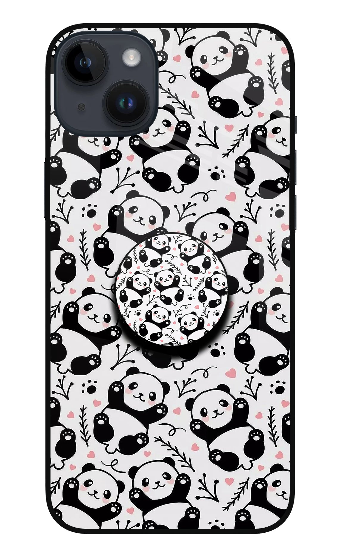 Cute Panda iPhone 14 Plus Pop Case