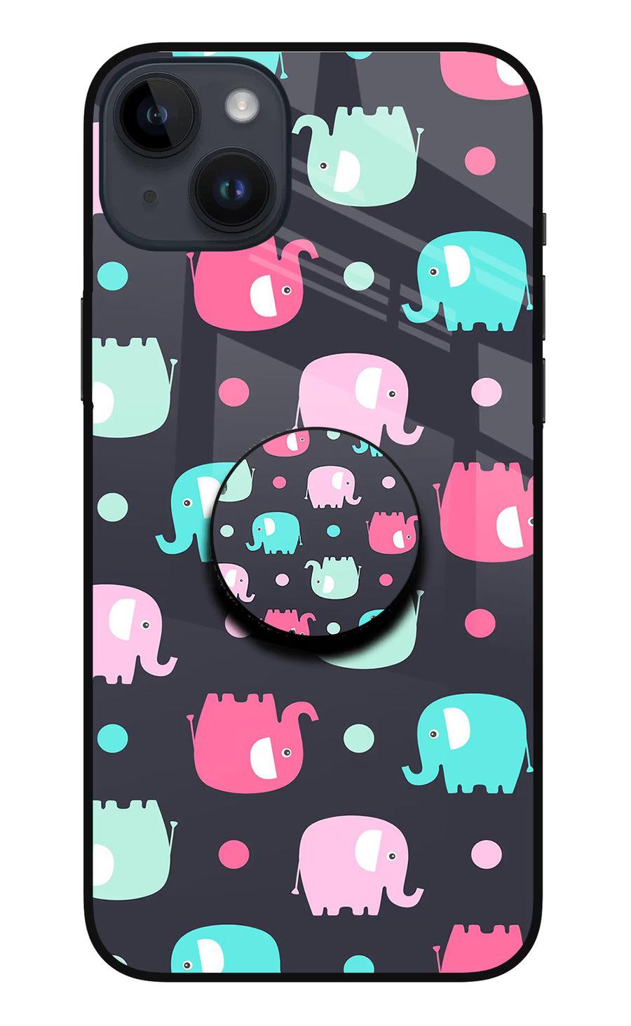 Baby Elephants iPhone 14 Plus Pop Case, Metal case