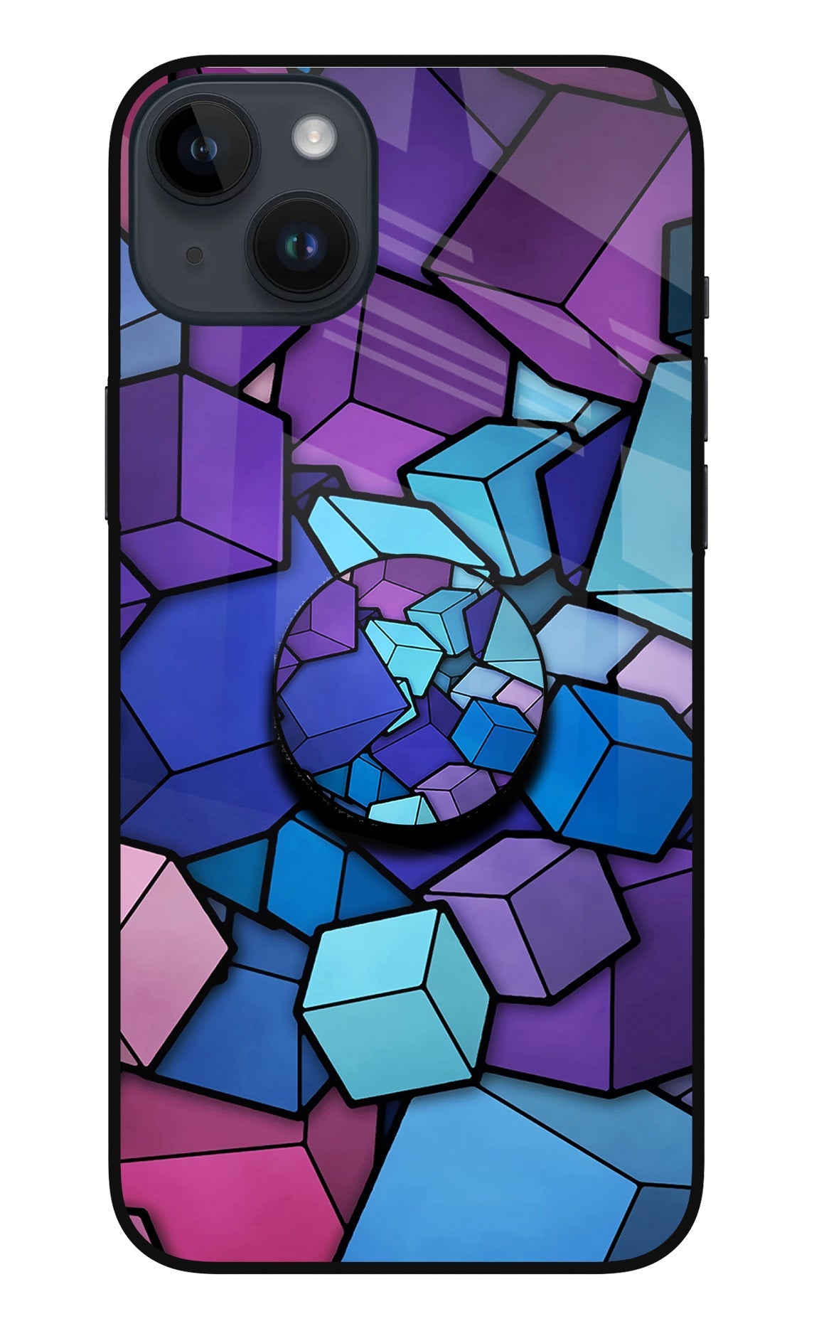 Cubic Abstract iPhone 14 Plus Glass Case