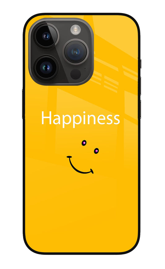 Happiness With Smiley iPhone 14 Pro Glass Case