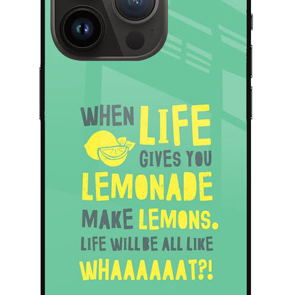 Quote iPhone 14 Pro Glass Case Back Cover by Casekaro