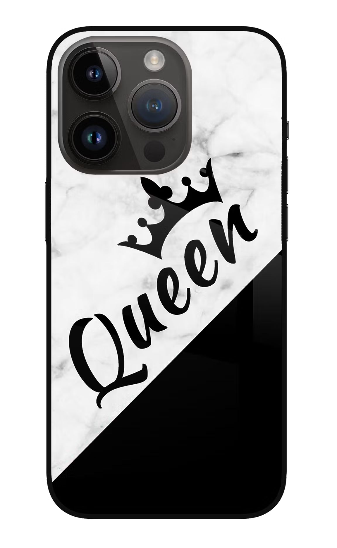 Queen iPhone 14 Pro Glass Case Back Cover by Casekaro