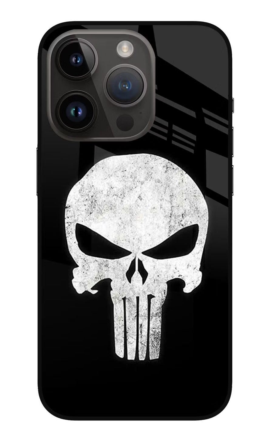Punisher Skull iPhone 14 Pro Back Cover, Metal case