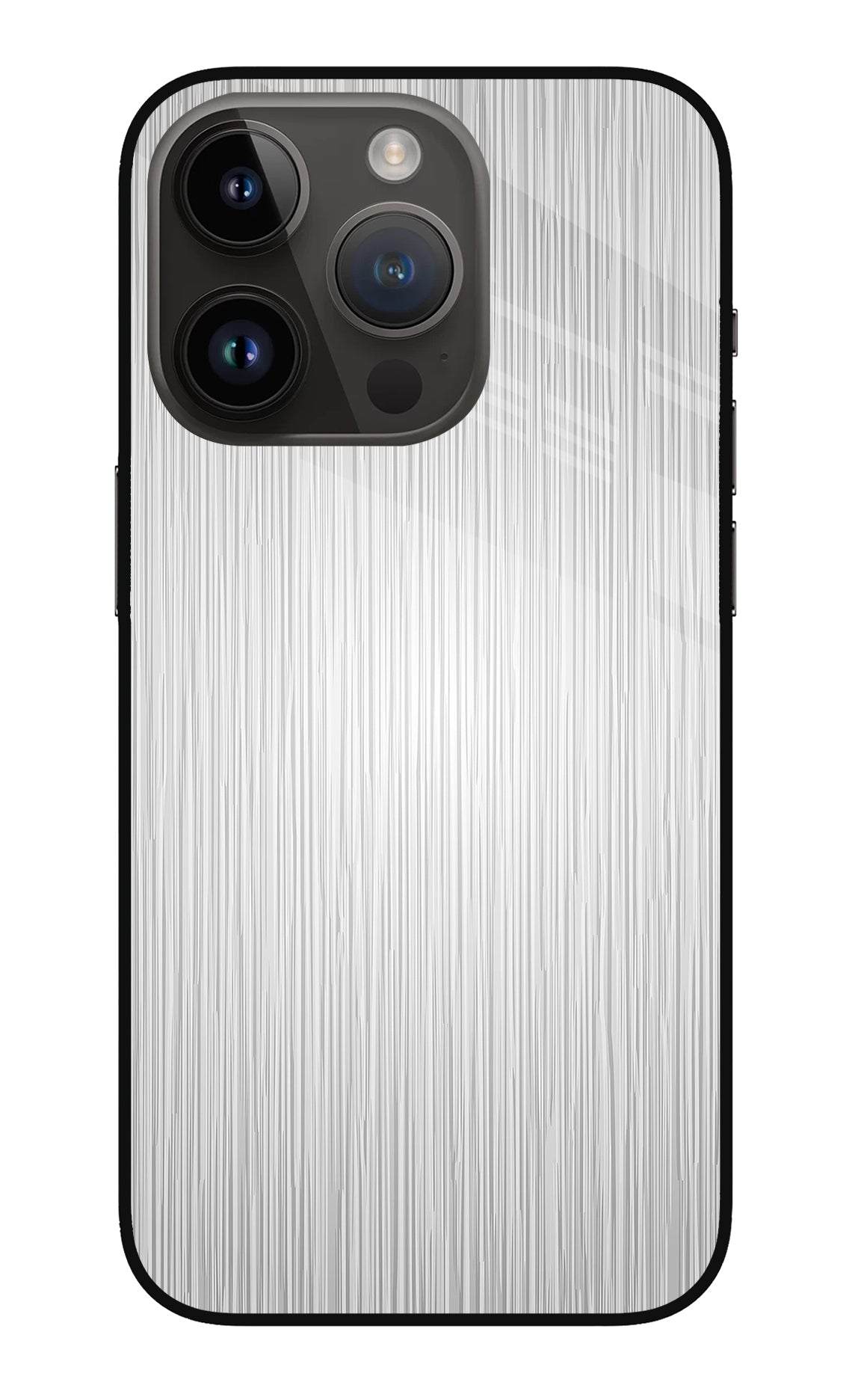 Wooden Grey Texture iPhone 14 Pro Back Cover