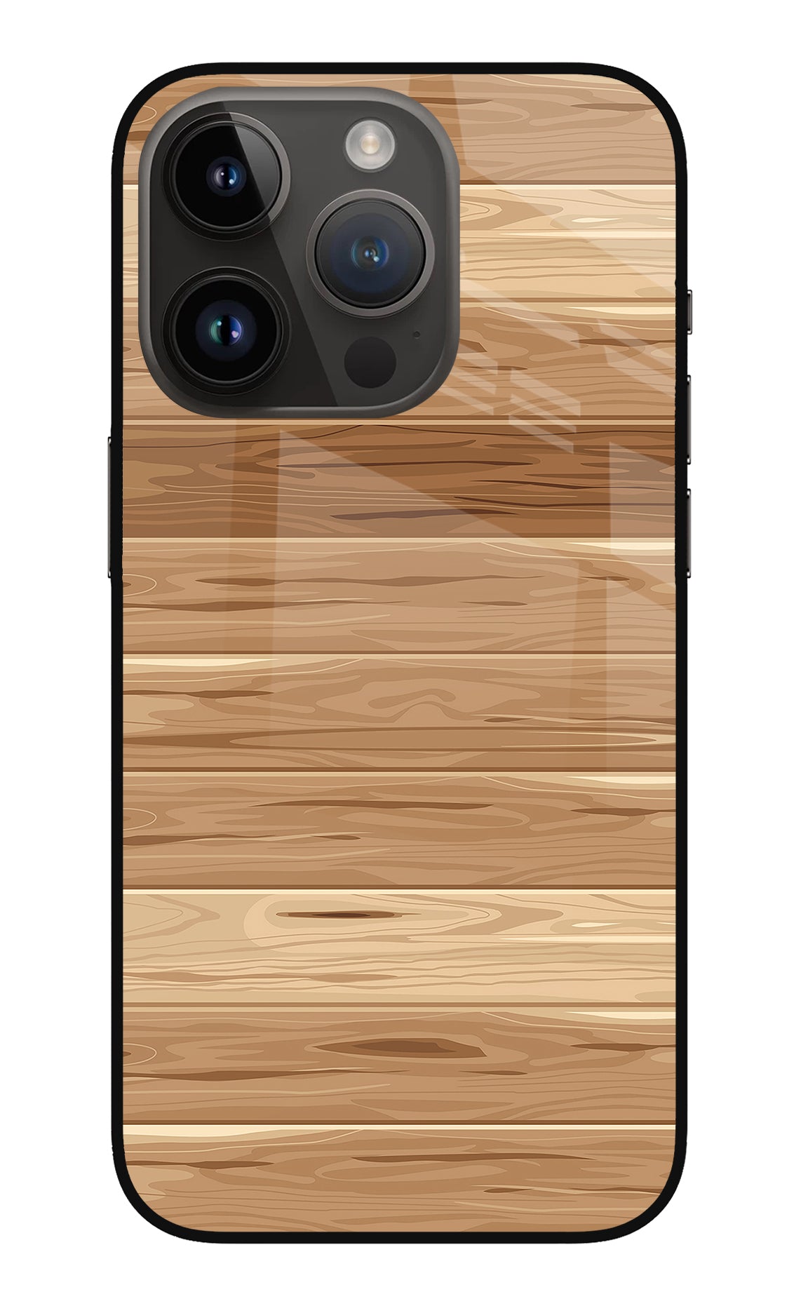 Wooden Vector iPhone 14 Pro Back Cover