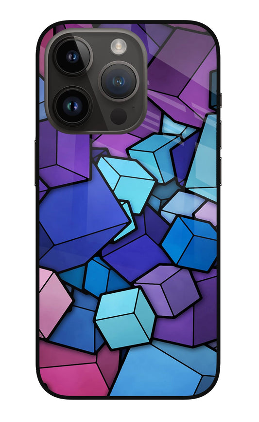 Cubic Abstract iPhone 14 Pro Glass Case