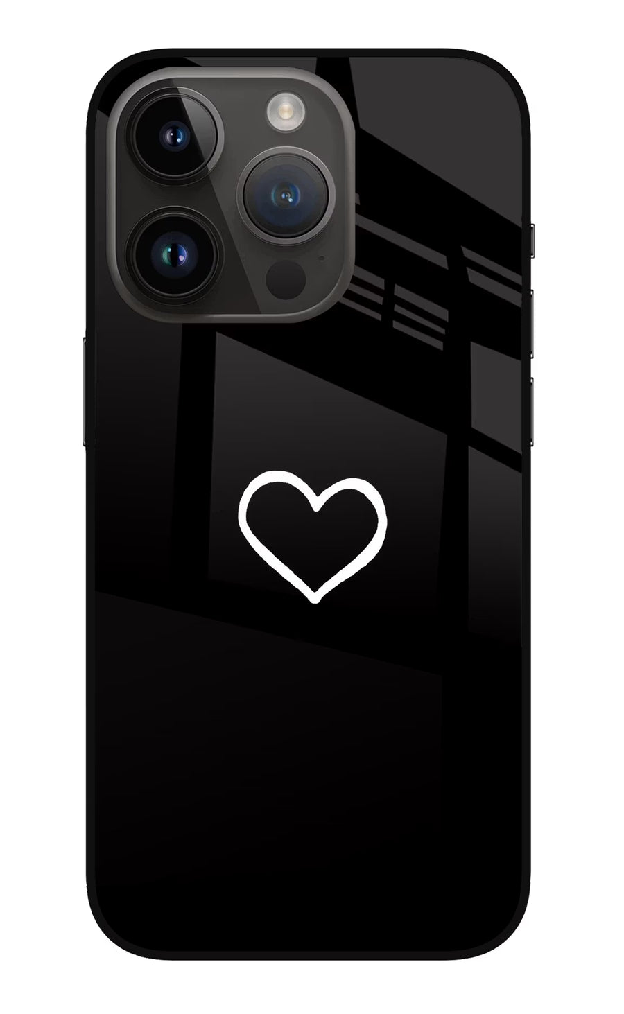 Heart iPhone 14 Pro Back Cover, Metal case