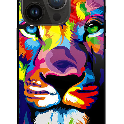 Lion iPhone 14 Pro Glass Case Back Cover by Casekaro