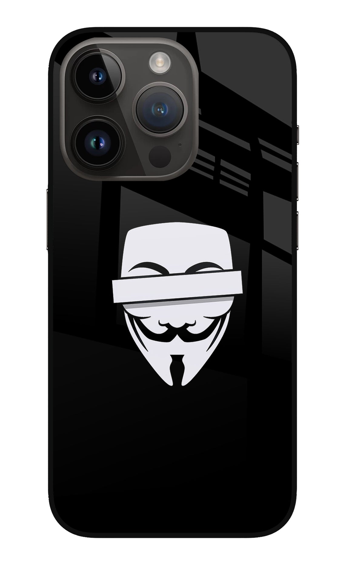 Anonymous Face iPhone 14 Pro Glass Case