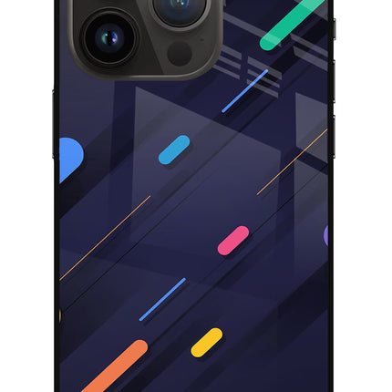 Abstract Design iPhone 14 Pro Glass Case Back Cover by Casekaro