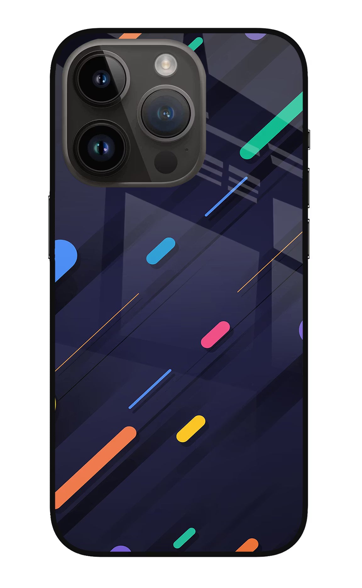 Abstract Design iPhone 14 Pro Glass Case Back Cover by Casekaro