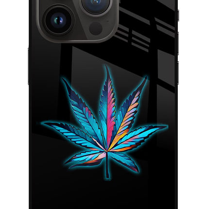Weed iPhone 14 Pro Glass Case Back Cover by Casekaro