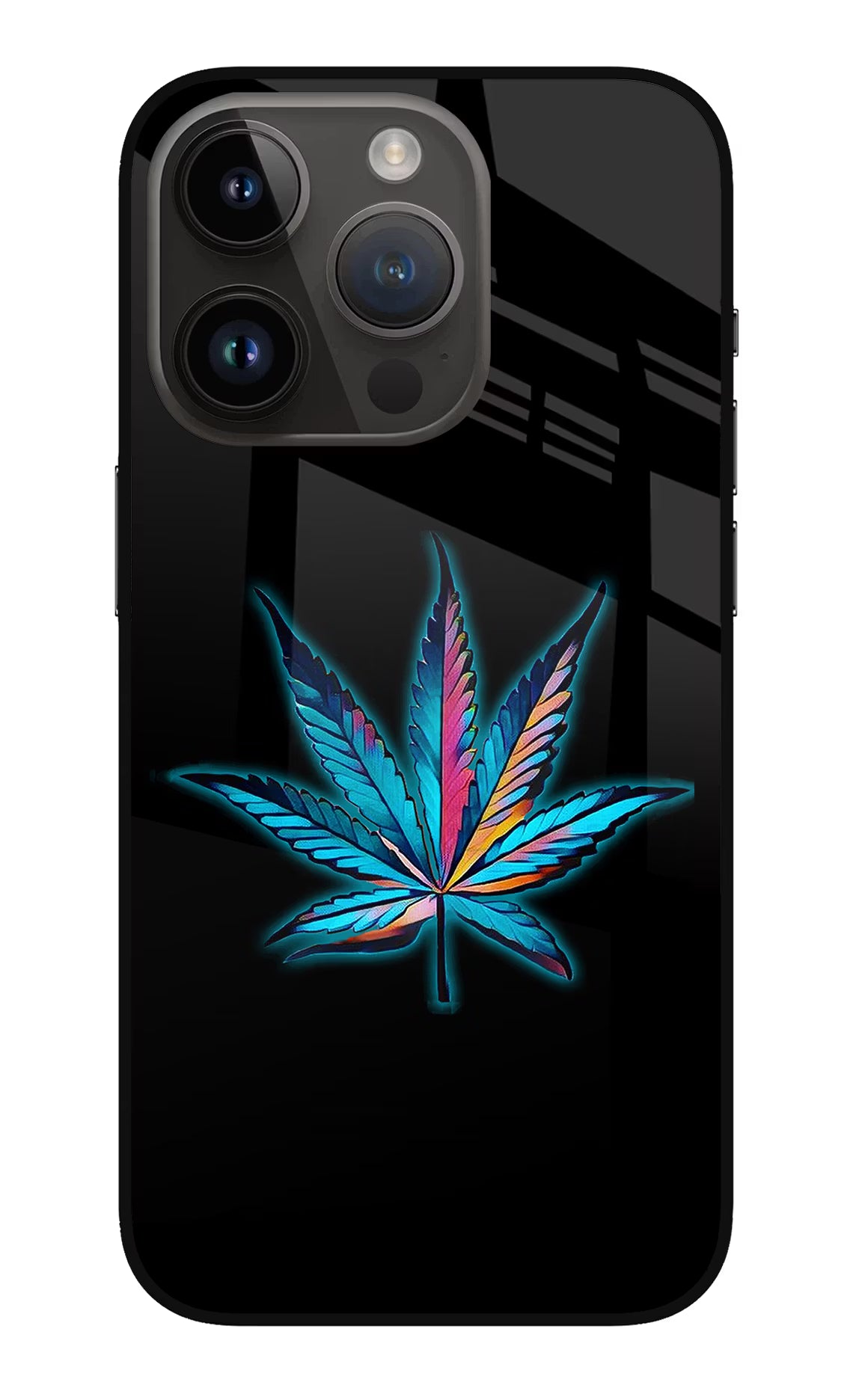 Weed iPhone 14 Pro Glass Case Back Cover by Casekaro