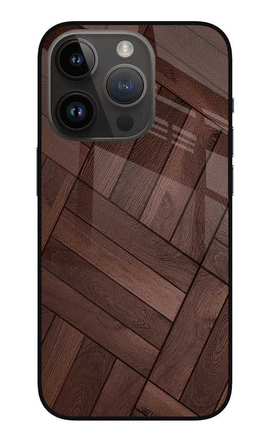 Wooden Texture Design iPhone 14 Pro Glass Case