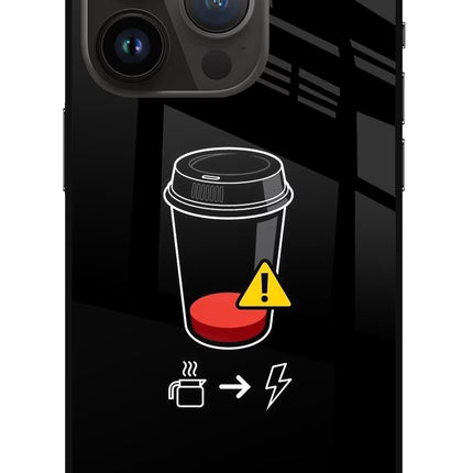 Coffee iPhone 14 Pro Glass Case Back Cover by Casekaro
