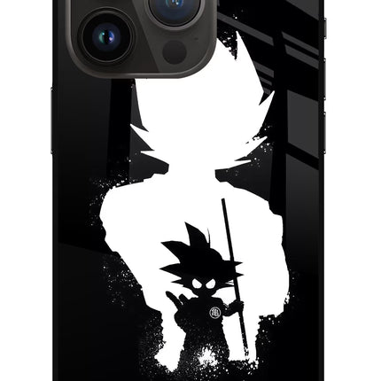 Goku Shadow iPhone 14 Pro Glass Case Back Cover by Casekaro