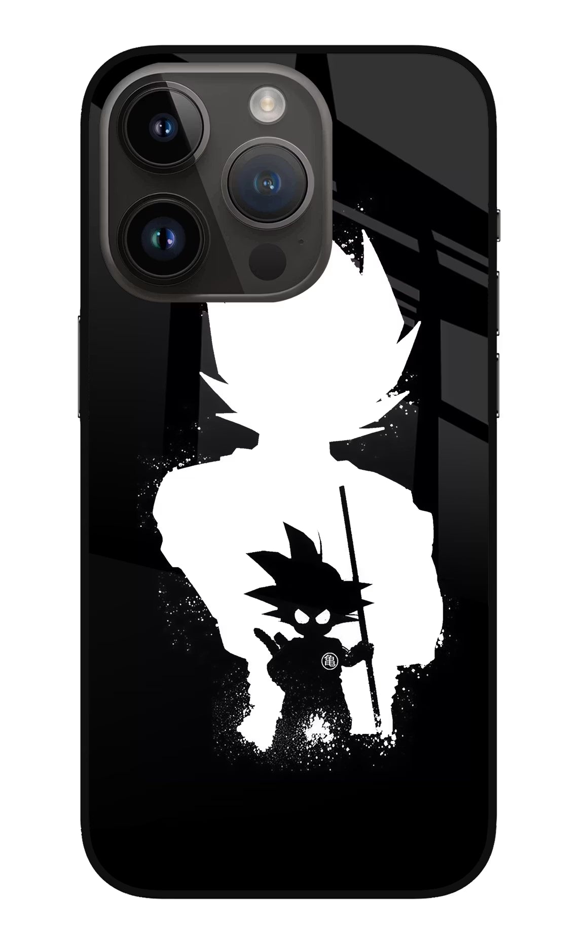 Goku Shadow iPhone 14 Pro Glass Case Back Cover by Casekaro