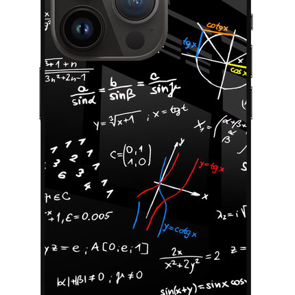 Mathematics Formula iPhone 14 Pro Glass Case Back Cover by Casekaro